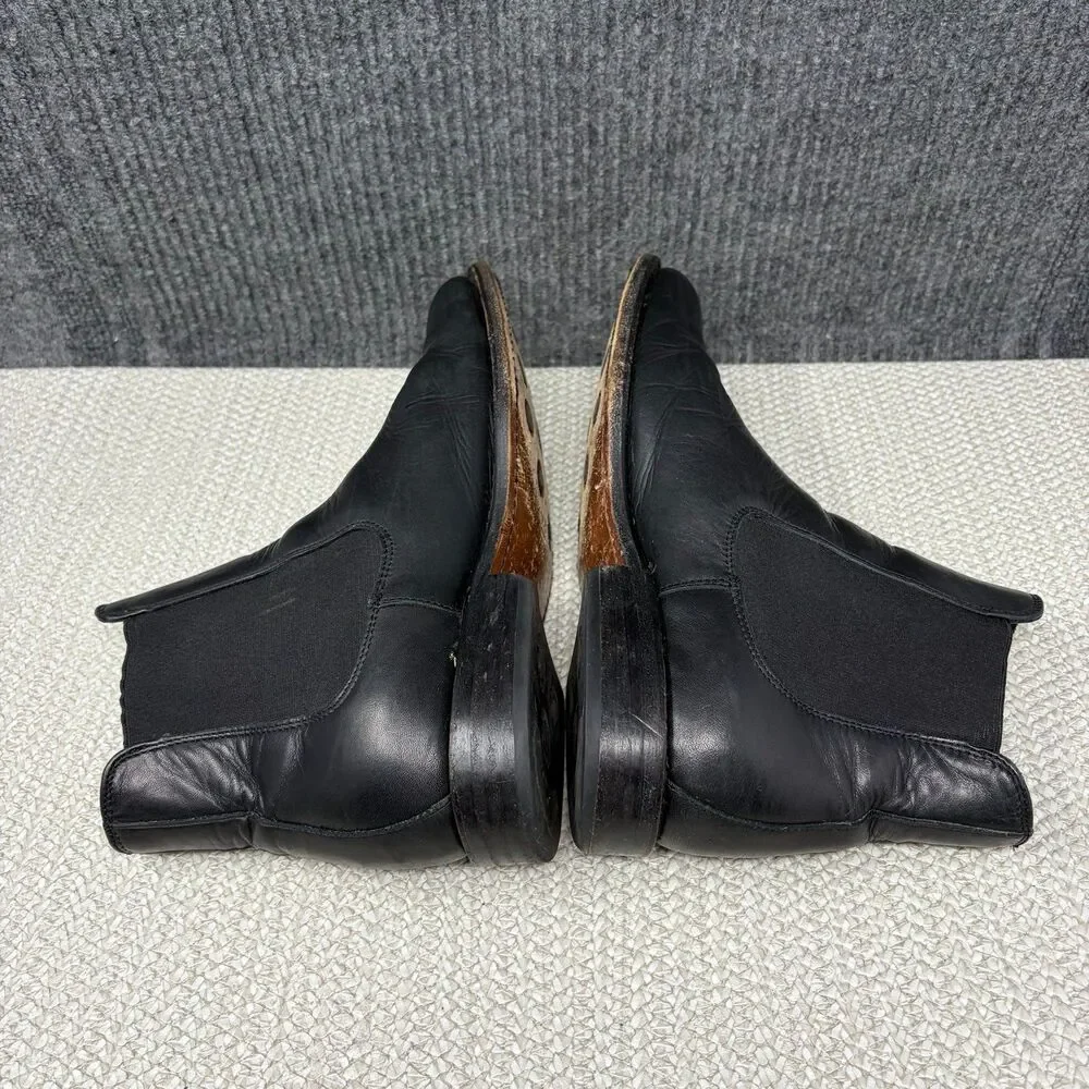 Thursday Boot Company Cavalier Chelsea Boots Black Leather Pull On Mens 8 US